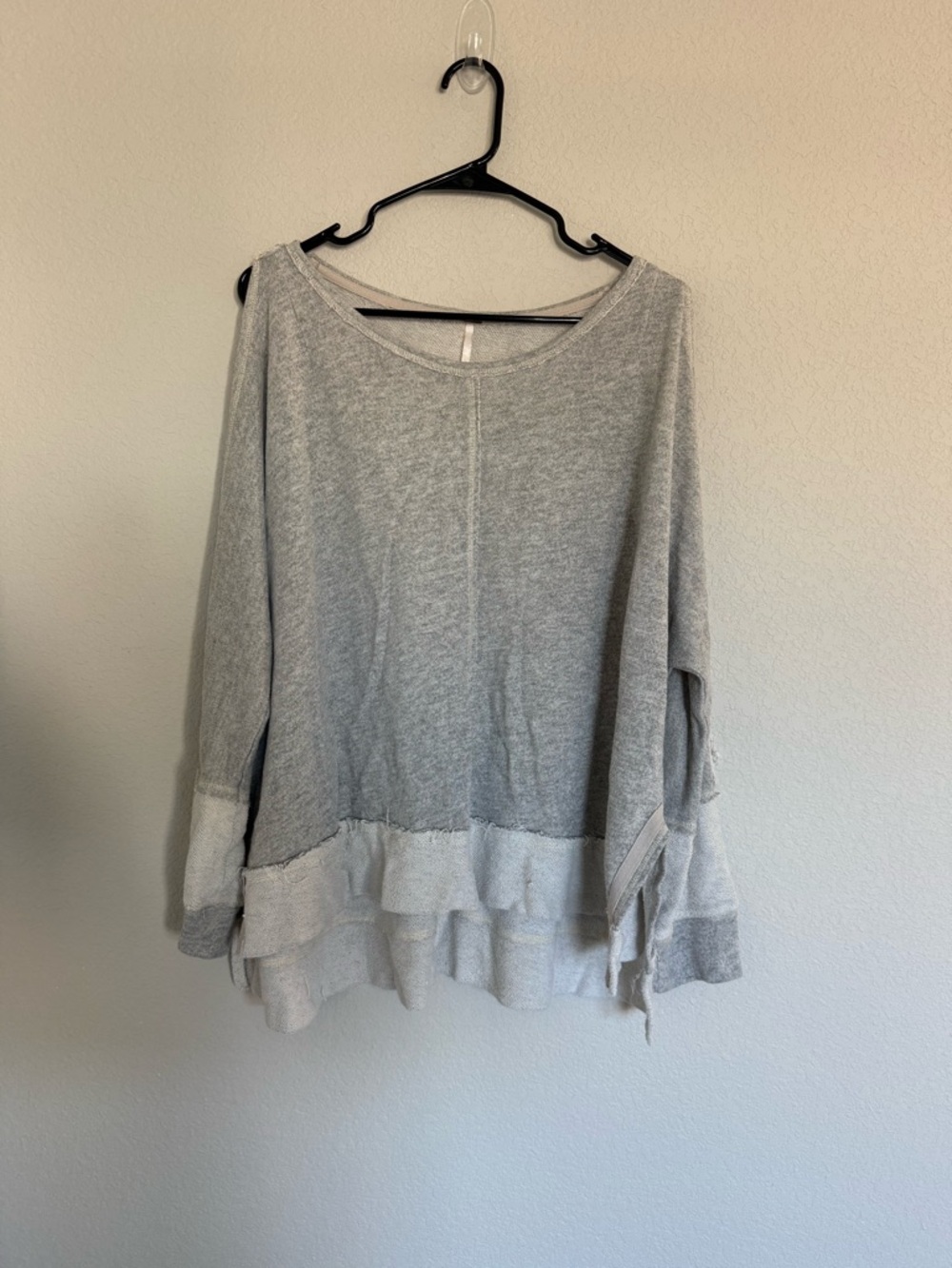 Free People Dandelion Cutout Open Cold Shoulder Oversized Sweater Boxy Boho Raw